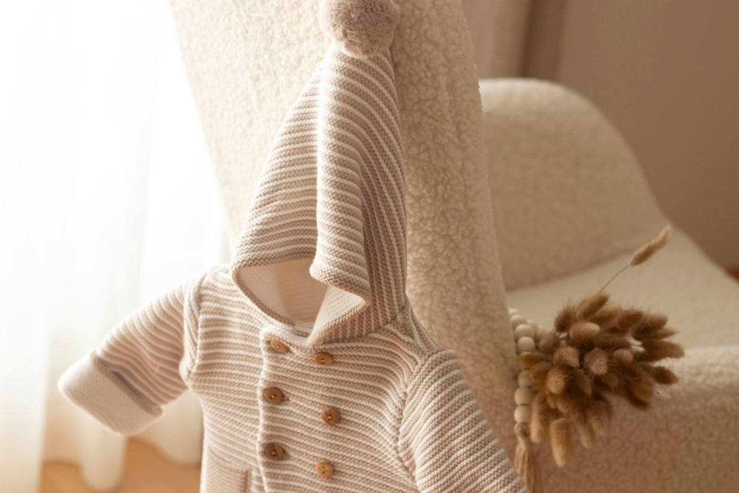 CONJUNTO ABRIGO Y POLAINA RAYAS