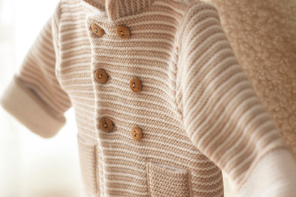 CONJUNTO ABRIGO Y POLAINA RAYAS